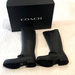 Brand New Coach Westerly Rain Boot Tall